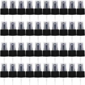 FERCAISH 40 Pcs Spray Bottle Tops, Replacement Pump Heads, Reusable Dispenser Caps, Fine Mist Sprayer, Cosmetic Spray Bottle (24 Caliber-Black)