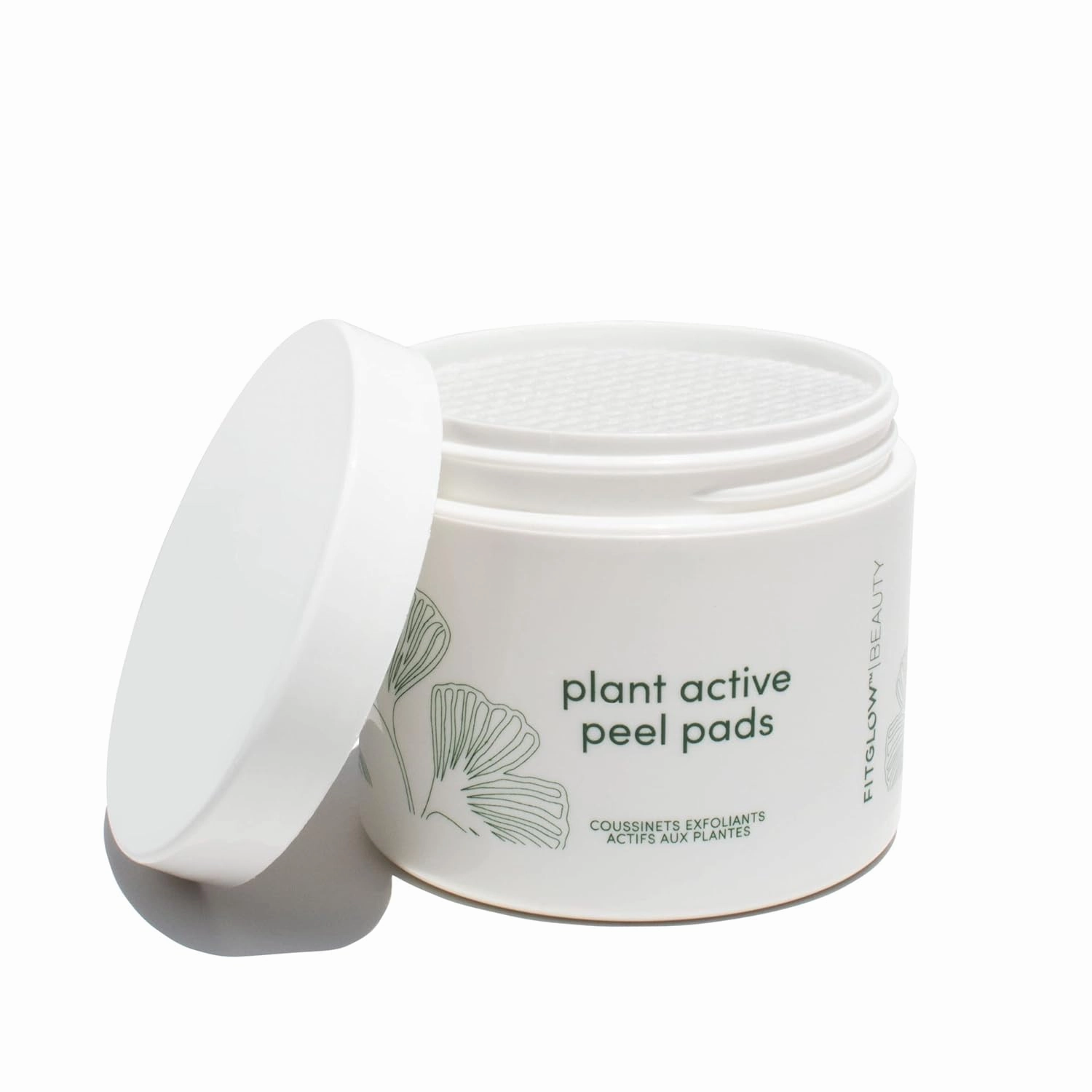 Fitglow Beauty | Plant Active Peel Pads | Mandelic, Salicylic & Citric Acid, Natural & Vegan Face Exfoliating, Skin Resurfacing Facial, Blackhead Remover & Toner Skin Care Wipes | 50 Pads