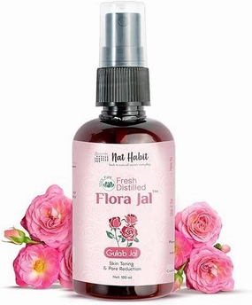 Flora Jal Pure Rose Water Facial Toner, 100 ml, Skin Toning & Pore Reduction