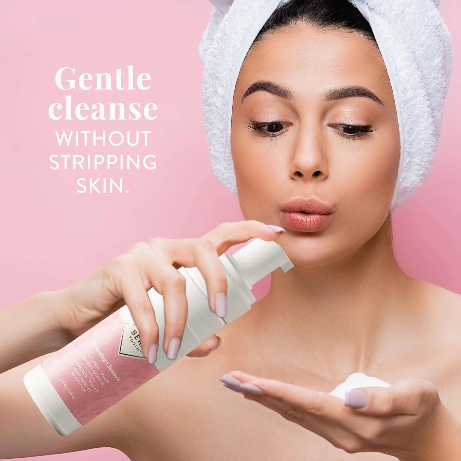 Foaming Facial Cleanser, Makeup Remover, Deep Cleanser, Skin Toner, Botanical Blend, 100% Natural Ingredients, Cruelty Free, by L’Eudine