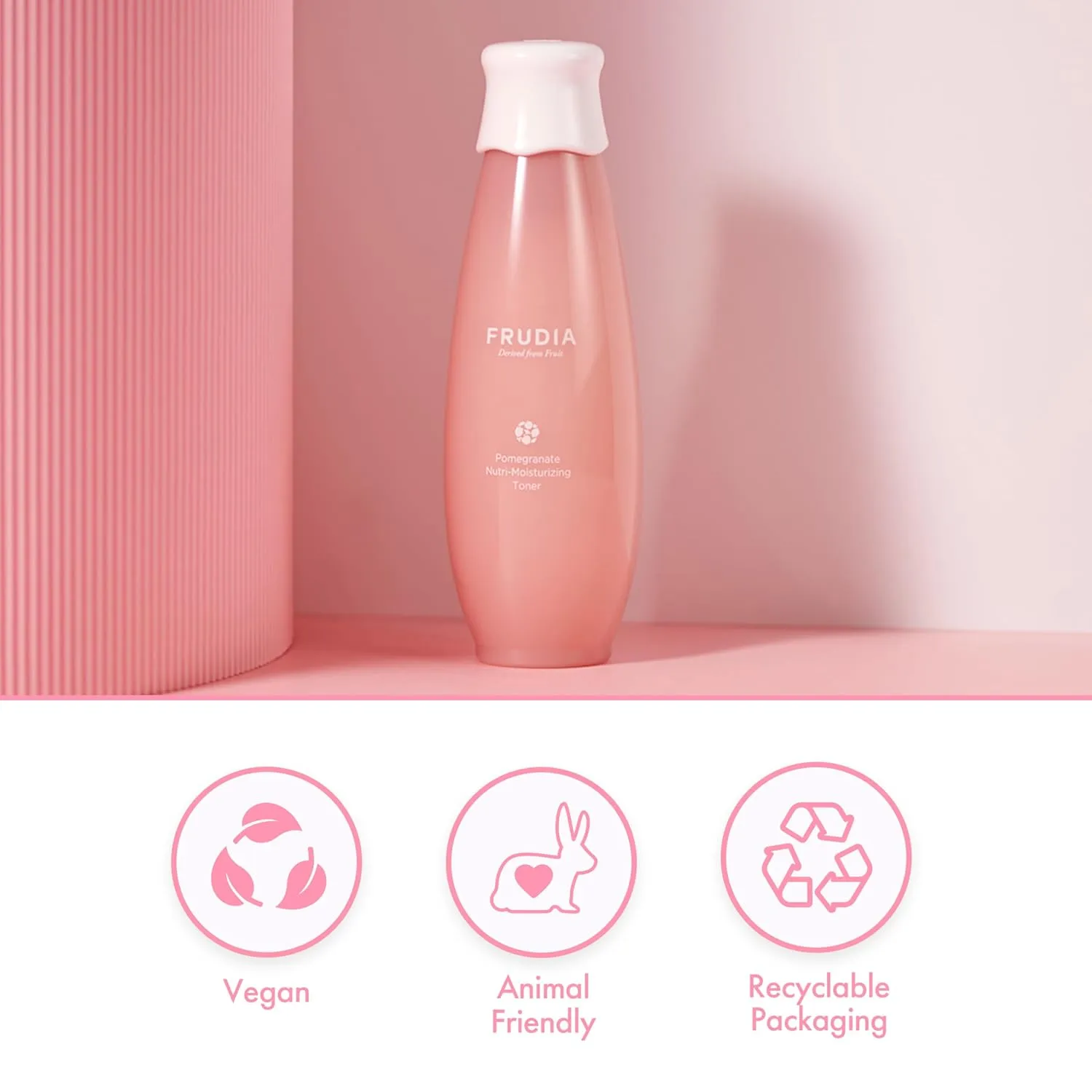 FRUDIA Pomegranate Nutri-Moisturizing Face Toner (6.59 fl oz), Skin Firming Korean Toner with Pomegranate Extract, BL-Fill UP, Collagen & Triple Hyaluronic Acid for Hydration, Firming & Anti-Aging