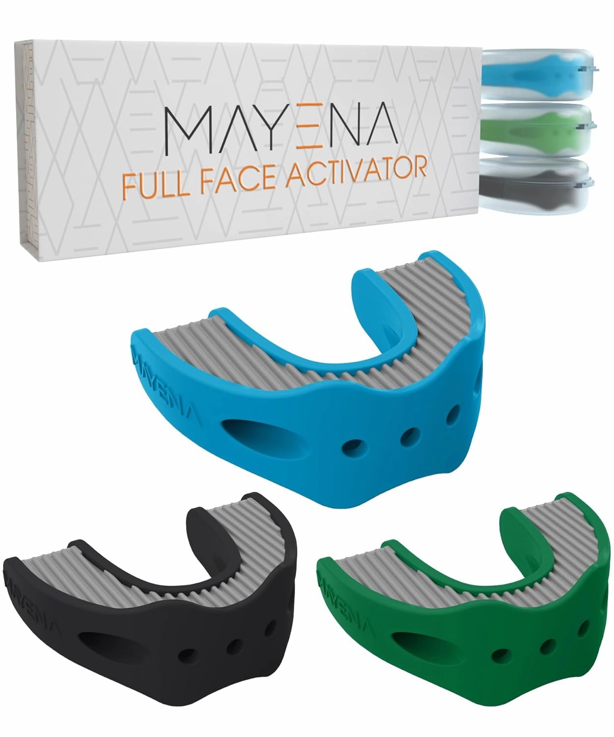 Full Face Exerciser 3 Set Growth Pack | Jaw Exerciser for Men & Women | Slims & Tones the Face, Defines Jawline | Activates & Rejuvenates Facial Muscles | Powerful Jaw Trainer & Jawline Shaper