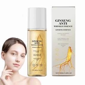 Ginseng Essence Anti Wrinkle Essence, Ginseng Anti Wrinkle Essence Oil, Ginseng Essence Water Hydrating Face Toner, Ginseng Anti-Wrinkle Firming Essence, Nourishing and Softening (1pcs)