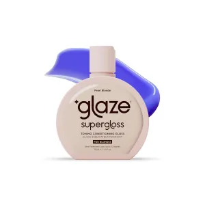 Glaze Supergloss Color Conditioning Gloss – Hydrating Semi-Permanent Color Hair Gloss & Shine Boost – Color Depositing Mask - Vegan, Cruelty-Free – 6.4 Fl Oz - Pearl Blonde - Purple Toner