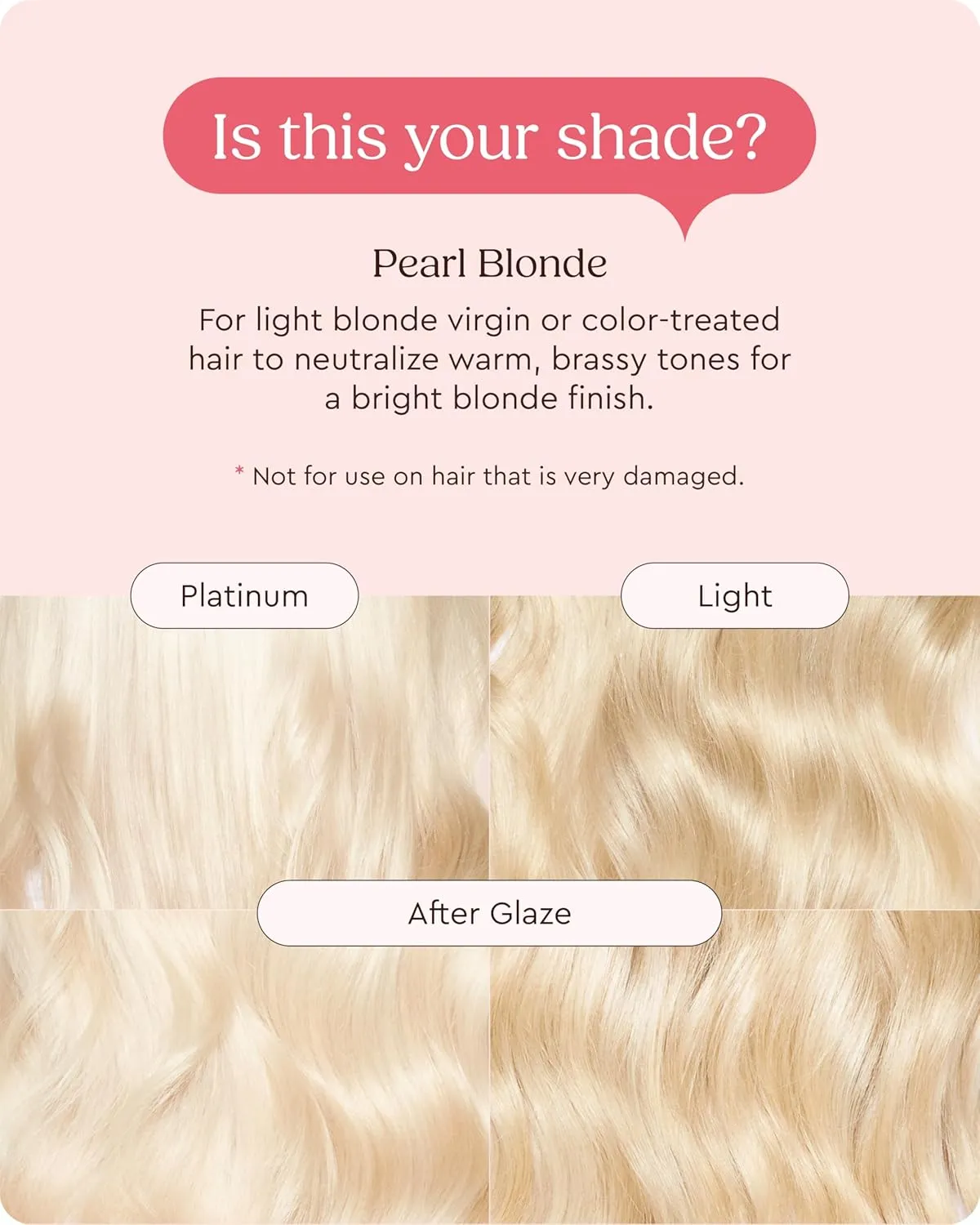 Glaze Supergloss Color Conditioning Gloss – Hydrating Semi-Permanent Color Hair Gloss & Shine Boost – Color Depositing Mask - Vegan, Cruelty-Free – 6.4 Fl Oz - Pearl Blonde - Purple Toner