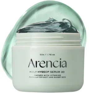 Glow Hyssop Overnight Face Mask Serum - hydrating & Anti-Aging Serum for younger looking Korean Glass Skin, 30% Vitamin A, C, E, 10% Niacinamide, Peptide