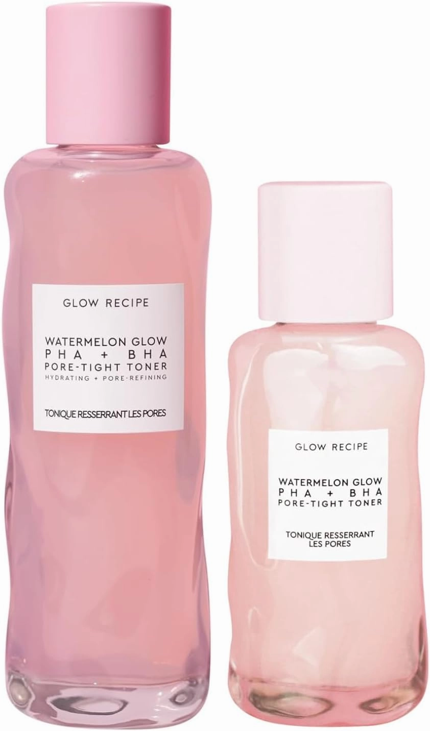 Glow Recipe Toner Duo - Glow Recipe PHA BHA Pore Minimizer & Facial Exfoliator for Glass Skin - Tightening & Hydrating Skincare with Hyaluronic Acid (150 ml & 40 ml)