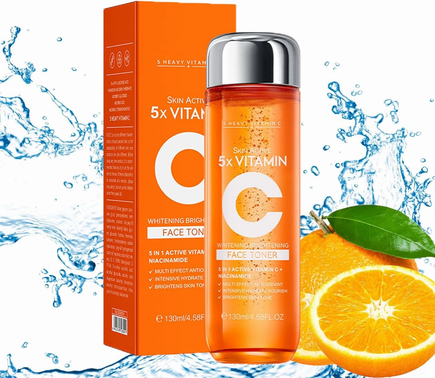 Glowy Skin Collagen HyaluronicAcid Niacinamide, 5X Vitamin C Toner, Vitamin C Face Toner Moisturizing Facial Essence (2)