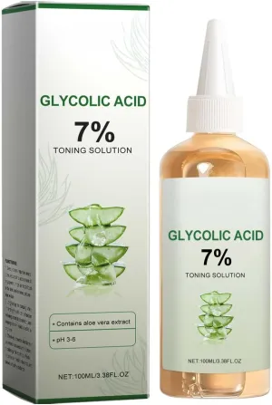 Glycolic Acid 7% Exfoliating Toner,Glycolic Acid Toner,Exfoliating Serum for Face,Brightening and Smoothing Daily Toner for More Even,Looking Skin Tone (1PCS)