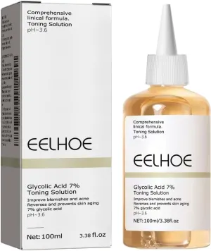 Glycolic Acid 7% Toner with Glycerin & Panthenol - Exfoliating Face Toner for Acne Prone Skin, Minimize Pores, Boost Collagen, Anti-Aging Skincare for All Skin Types