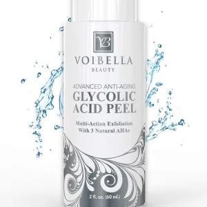 Glycolic Acid Peel - Chemical Peel For Face - Resurfacing Exfoliant for Sensitive Skin w Lactic & Pyruvic Fruit Acid (AHA) - Facial Exfoliator Kit & Mask for Dark Spots & Acne Scars Look Treatment