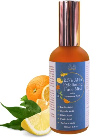 Glycolic & Lactic Acid AHA Toner | Clarifying Exfoliating Toner for Acne Prone & Combination Skin | Liquid Exfoliant with Prickly Pear for Smooth, Radiant Complexion | Exfoliating Facial Mist
