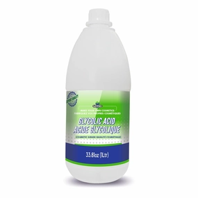 Glycolic Acid- 1 L/ 33.8 Fl.Oz, Pure Glycolic Acid Liquid, Glycolic Acid for Makeup, Serum, Toner & Lotion, Industrial Cosmetic Application, Skin & Hair Care Product, Glycolic Acid Bulk