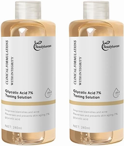 Glycolic Acid 7% Toner, Brightening and Smoothing Daily Exfoliating Serum for More Even - Looking Skin Serum, Enrich in Alpha-Arbuti