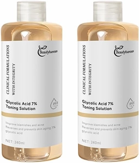 Glycolic Acid 7% Toner, Brightening and Smoothing Daily Exfoliating Serum for More Even - Looking Skin Serum, Enrich in Alpha-Arbuti