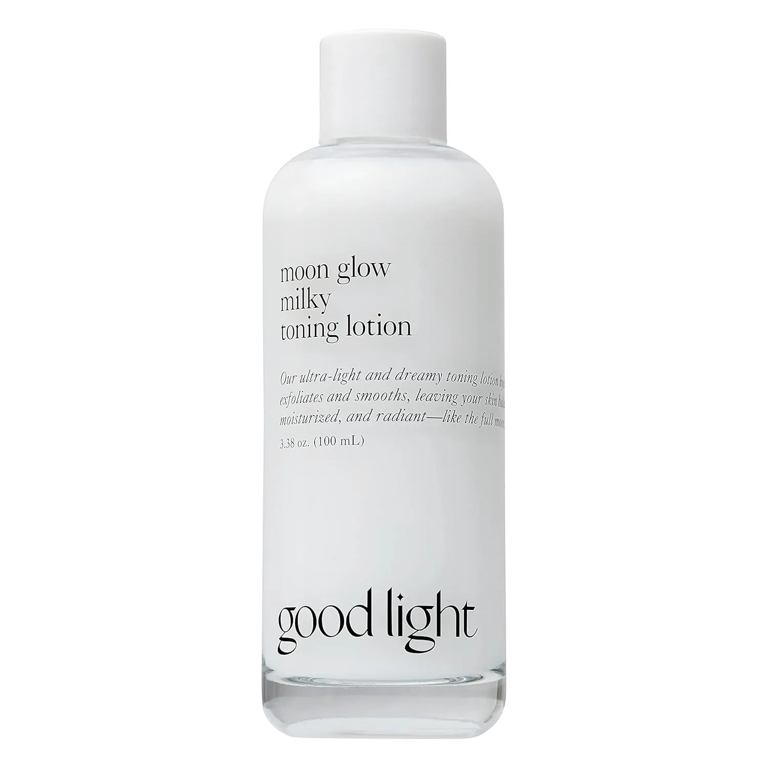 Good Light Moon Glow Milky Toner, Ultra-Light Facial Toner, Non-Comedogenic Face Moisturizer, Hydrates and Sheds Dead Skin Cell, Niacinamide Toner with Ceramides and AHAs, (3.38 fl oz)