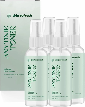 Good Salt Living Skin Refresh Anytime Skin Toner for All Skin Types, Made in The USA, 3.4 Ounce Bottle, 4-Pack