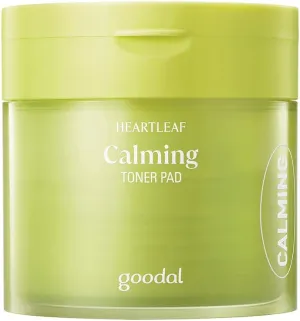 GOODAL Heartleaf Calming Toner Pad for All Skin Types, Houttuynia Cordata Intense Calming Care, Deeply Moisturizing, Instantly Hydrating, and Toning