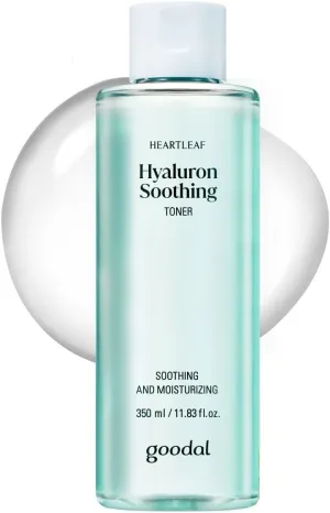 GOODAL Heartleaf Hyaluron Soothing Toner - Trouble Care, Korean Skin Care, Soothing, Moisturizing, Hydrating, Calming Skin, Instant Cooling, Hyaluronic Acid,Ceramide (11.83 fl.oz.)