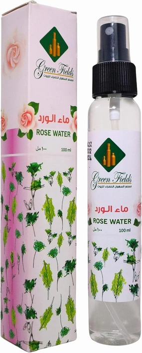 Green Fields Premium Rose Hydrosol - Steam Distilled Natural Rose Water for Skin and Hair - Authentic & Pure, See Through
