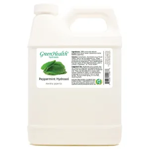 GreenHealth Peppermint Hydrosol (Floral Water) - 32 fl oz Plastic Jug w/Cap - 100% Pure (NOT Oil)