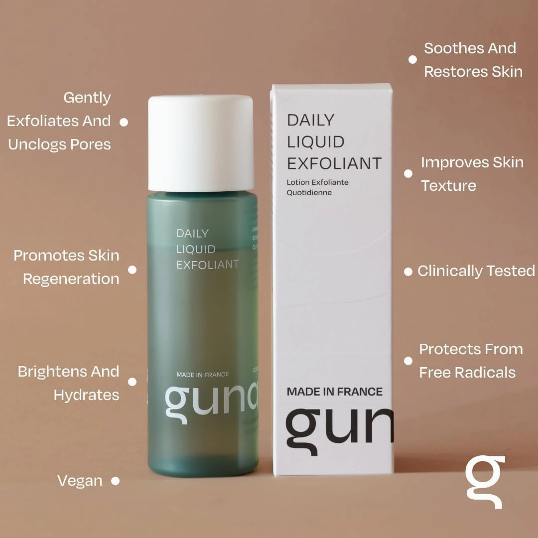 Guna.m Daily Liquid Exfoliant Face Toner, AHA BHA, Glycolic Acid, Lactic Acid, Salicylic Acid, Niacinamide Face Toner for Men & Women, Suitable for All Skin Types - 100 ml (1)