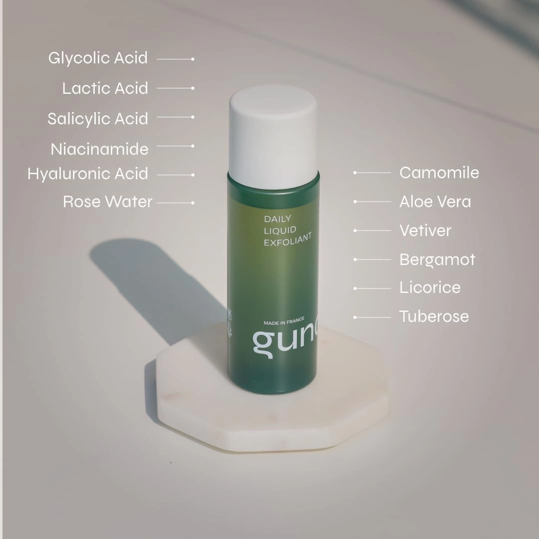 Guna.m Daily Liquid Exfoliant Face Toner, AHA BHA, Glycolic Acid, Lactic Acid, Salicylic Acid, Niacinamide Face Toner for Men & Women, Suitable for All Skin Types - 100 ml (1)