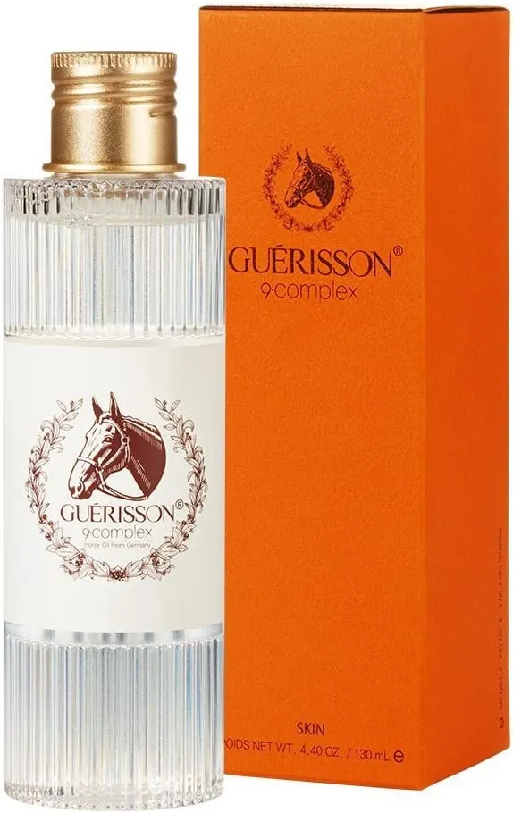 GUÉRISSON 9 Complex Skin 4.4oz (130ml) - Hypoallergenic Horse Oil Skin Nourishing Faical Toner, Hydrating & Soothing for Damaged Skin, Fresh Citrus Scent Lightweight Water Type