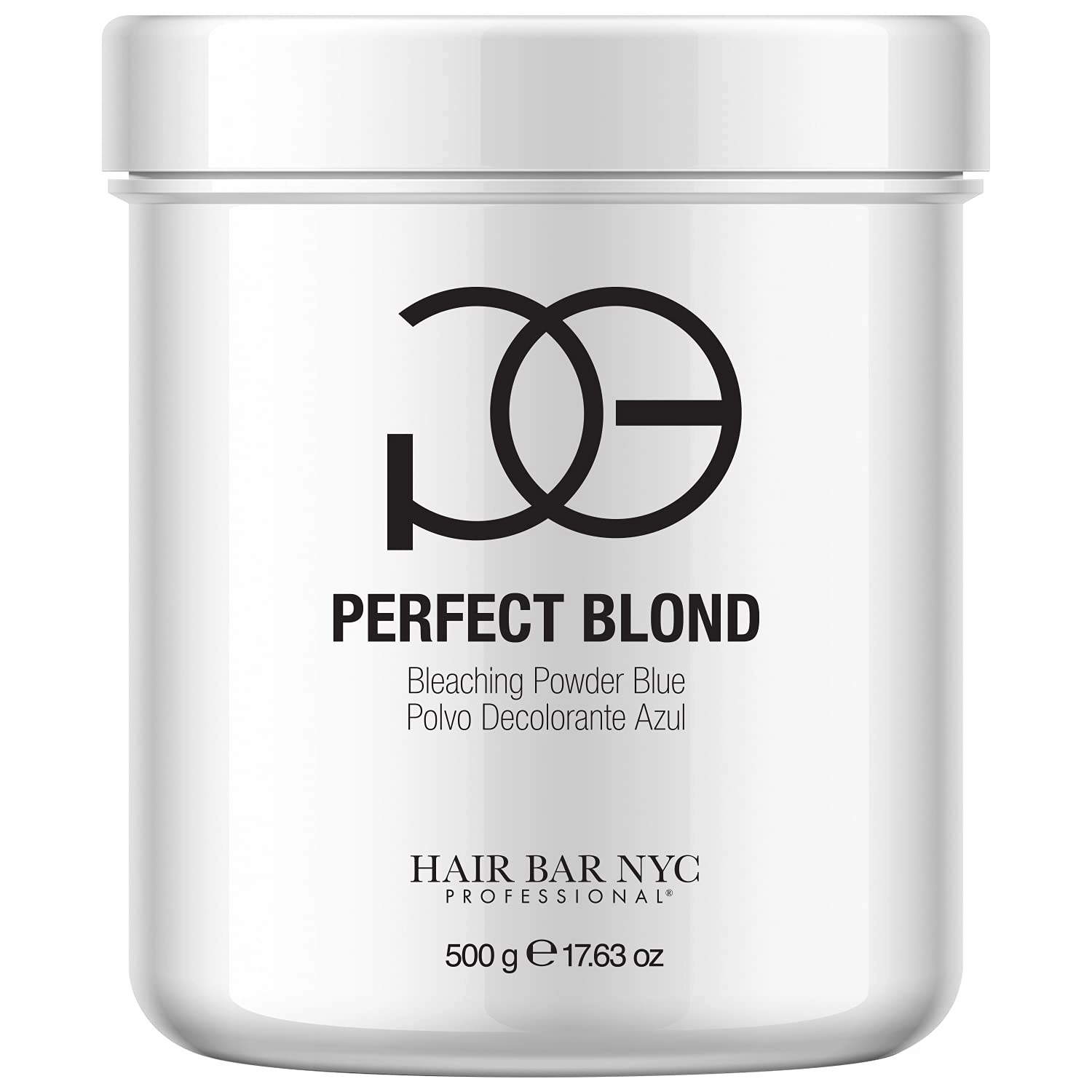 HAIR BAR NYC Perfect Blond Blue Lightener Powder 10 Levels of Lift Extra Strength Professional HairDye Toner and Bleach Made in Italy 500g /17.63oz Superior Lightening and Toning for Brilliant Results