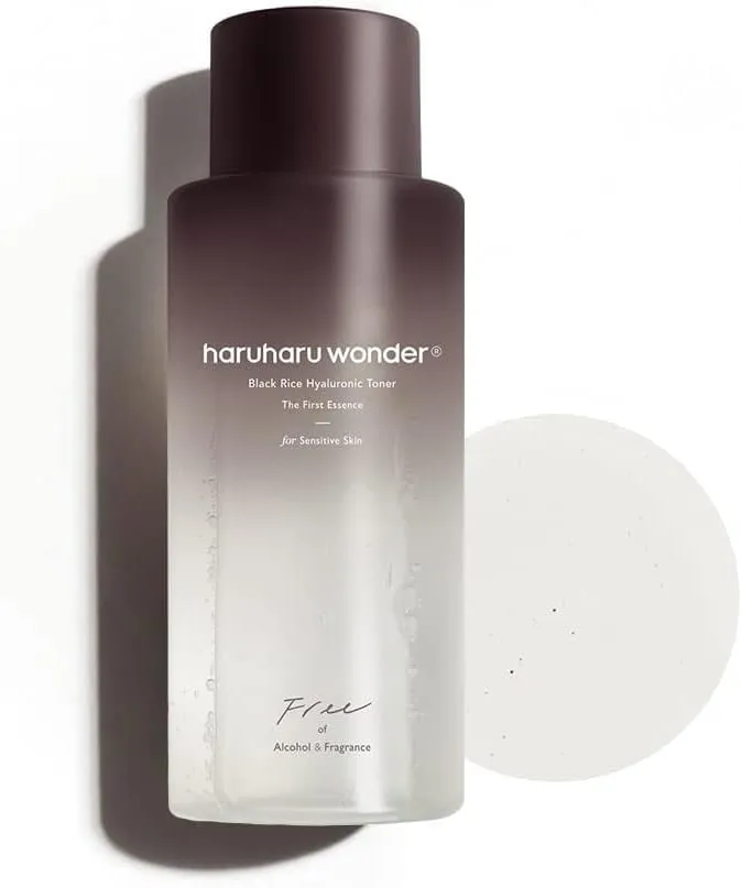 Haruharu Wonder Black Rice Hyaluronic Toner for Sensitive Skin 10.1 fl.oz / 300ml | Alcohol Free, Fragrance Free | Vegan, Crurelty Free, EWG-Green