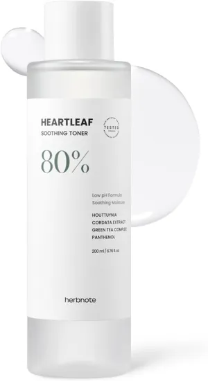 Heartleaf Soothing Moisture Toner - Low pH, 80% Heartleaf Extract, Enriched with Houttuynia Cordata & Green Tea, Clinically Tested, No Irritation - Ideal for Sensitive Skin, 6.76 f l. oz
