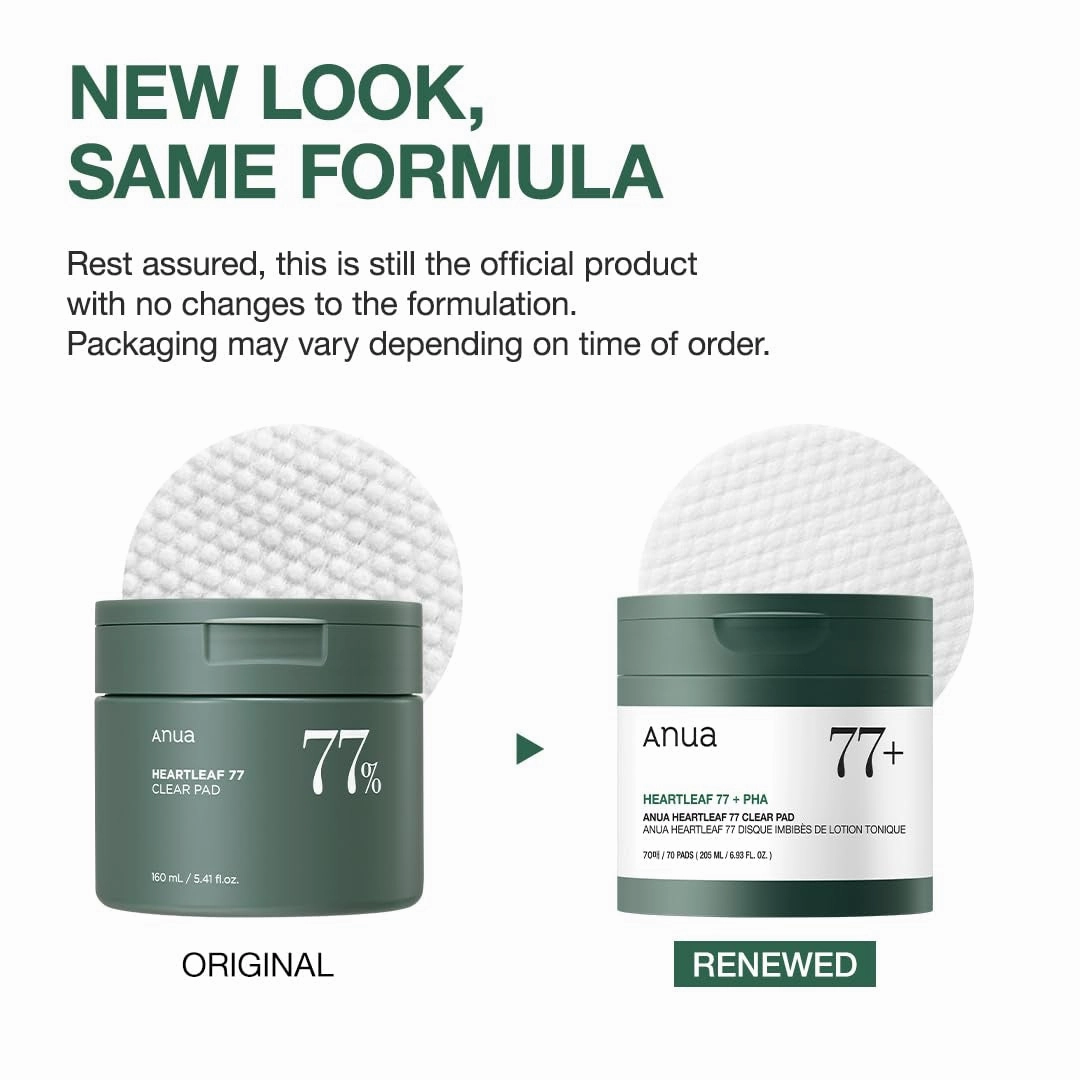 Heartleaf 77 Toner Pad, Mild Exfoliating Facial Pads for Glass Skin, Hydrating Pore Care for Sensitive Skin, Heartleaf Extract, PHA, Centella, Non Comedogenic, Korean Skin Care (70 Pads)