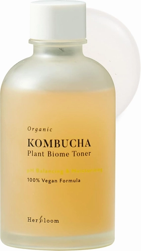 Herbloom Organic Kombucha Biome Toner - Hydrating Facial Toner with Triple Hyaluronic Acid, Skin Toner, Toner for Oily Skin, Face Toner, Vegan Korean Skincare, 5.07fl.oz.