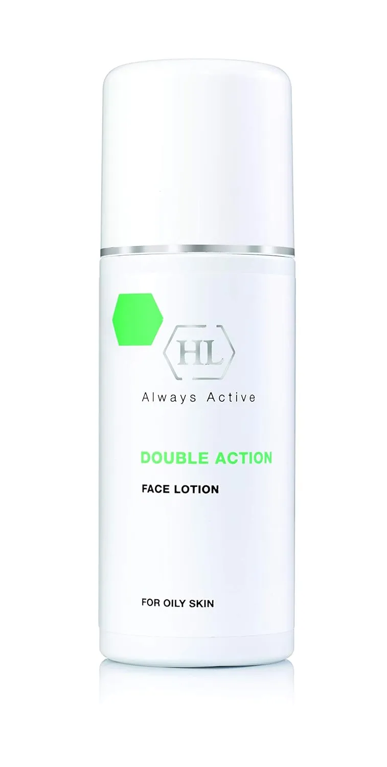 HL Holy Land Cosmetics Double Action Face Lotion 250 ml | Active Toner Enriched with Peppermint, Eucalyptus and Clove Oils | For Oily and Acne Prone Skin