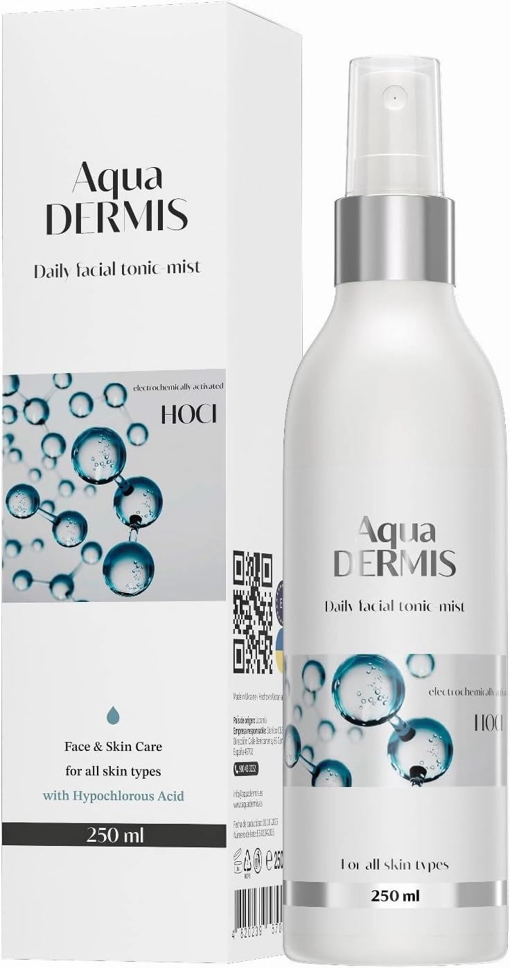 HOCl Facial Mist 250 ml / 8.45 fl oz – Hydrating & Soothing Spray for Sensitive & Irritated Skin | Alcohol-Free, Natural, Dermatologist-Tested