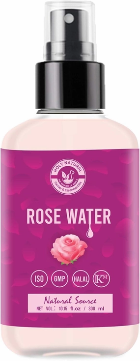 Holy Natural Rose Water (300ml) for Face & Hair Toner Alcohol & Preservative Free