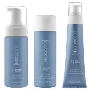 Hormonal Acne Solution Natural Anti-DHT Ingredients Formula Benzoyl Peroxide, 1 Month Original Benzoyl Kit