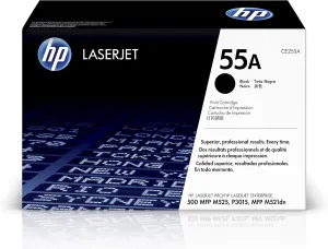 HP 55A Black Toner Cartridge for HP Printers | Works with Printer Series: LaserJet Enterprise 500 MFP M525, P3015, LaserJet Pro MFP M521 | CE255A