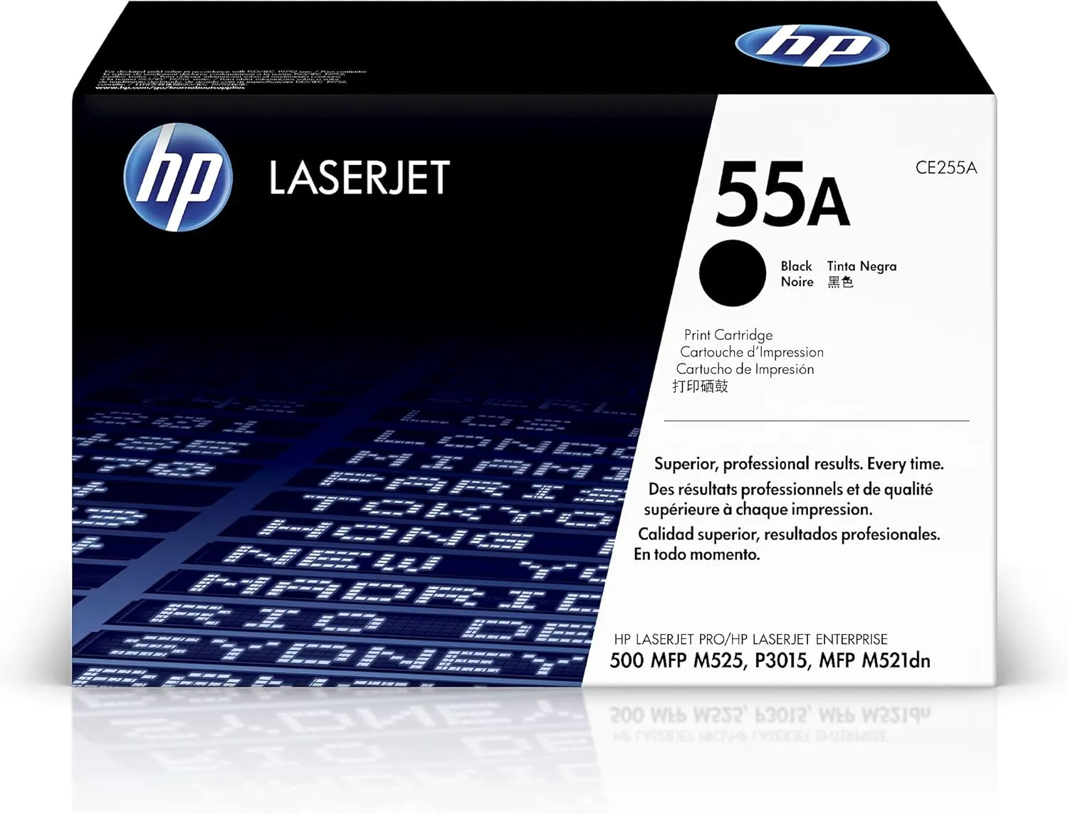 HP 55A Black Toner Cartridge for HP Printers | Works with Printer Series: LaserJet Enterprise 500 MFP M525, P3015, LaserJet Pro MFP M521 | CE255A