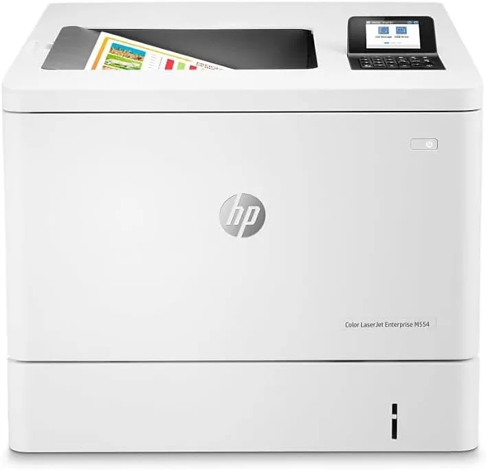 HP Color LaserJet Enterprise M554dn Duplex Printer (7ZU81A),White