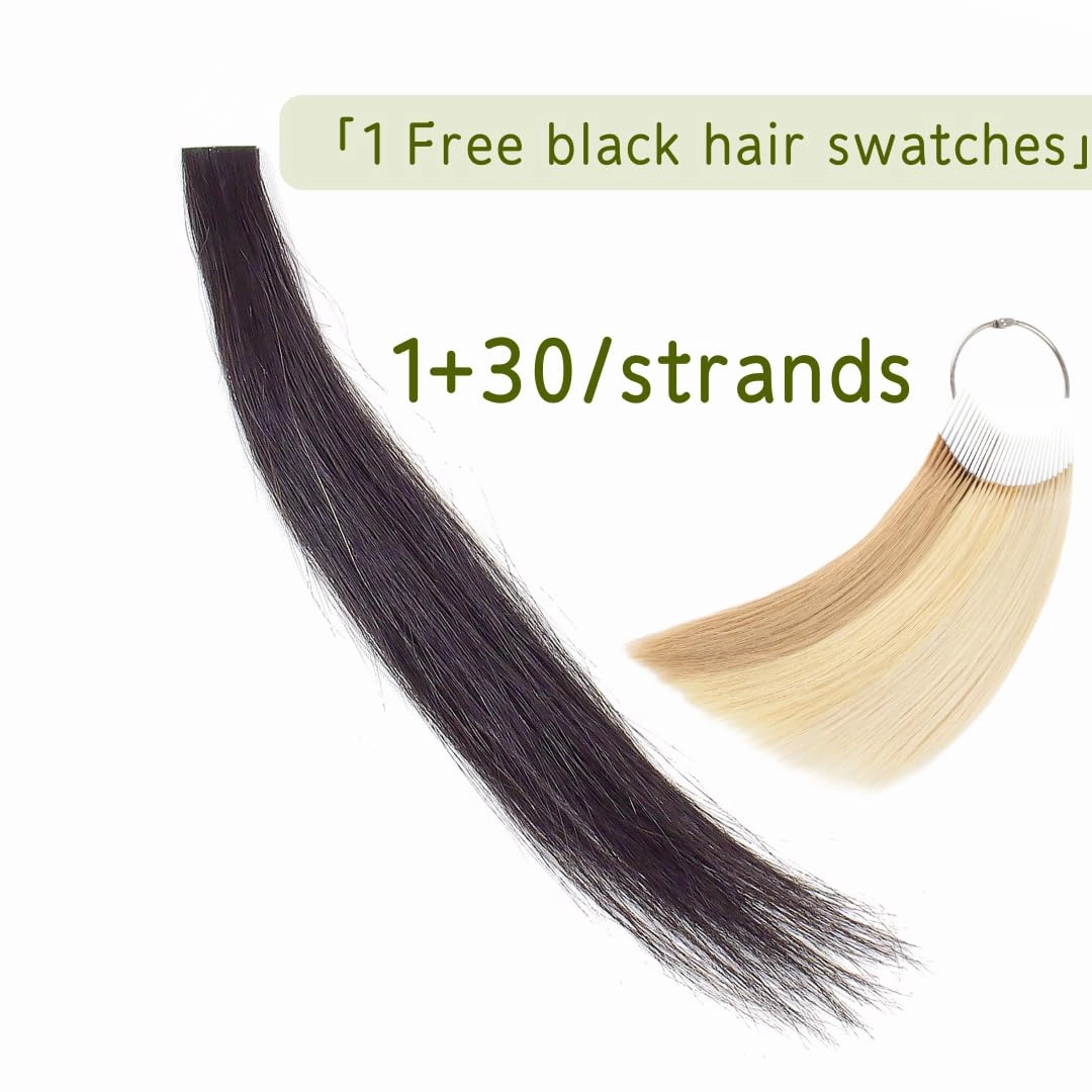Human Hair Swatches 3 Natural Levels for Salon Testing Color Sample 30 Piece 8 Inch, Lightest Blonde/Light Blonde/Light Brown, 1 Free Black Swatches