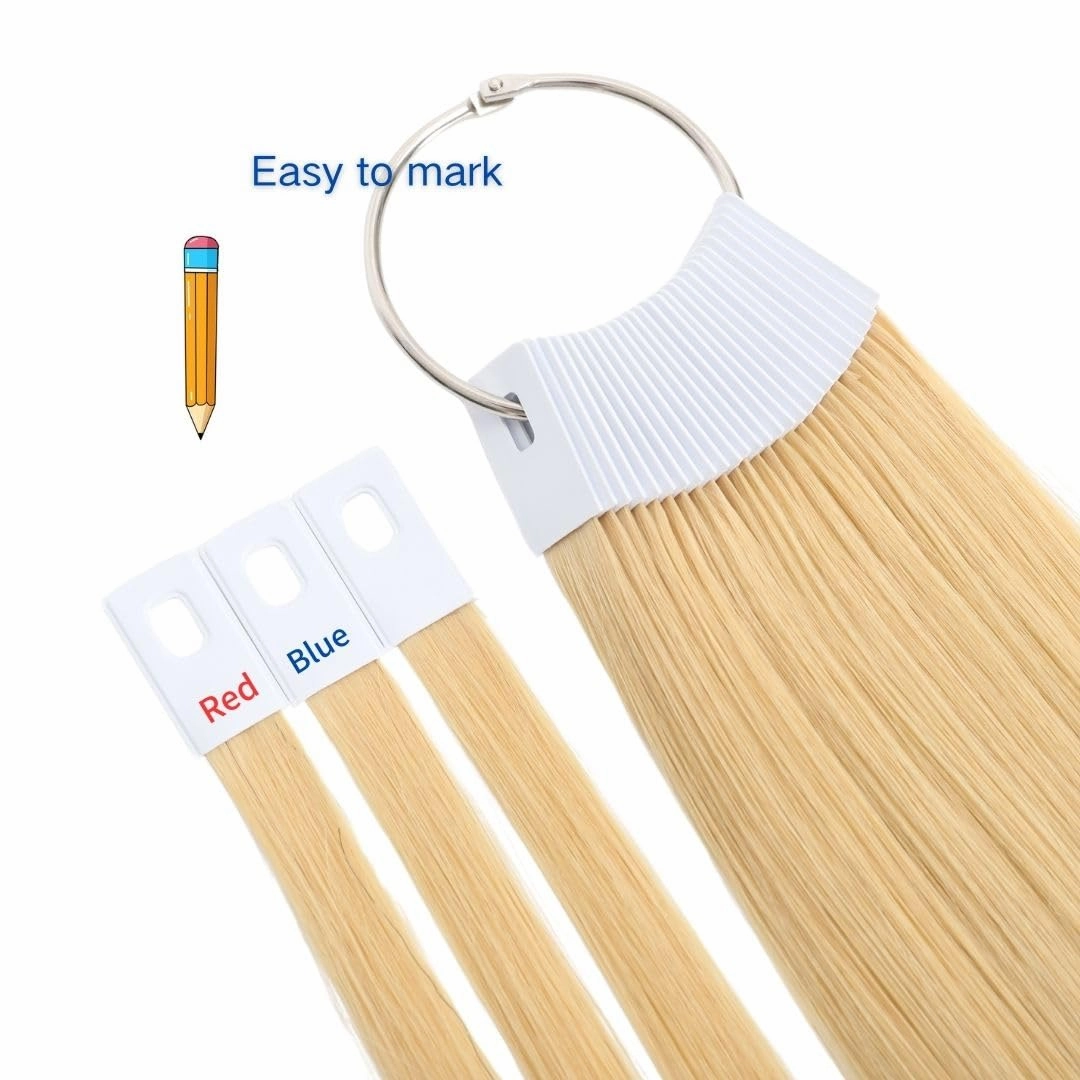 Human Hair Swatches for Testing Color, Tone Level 9, 613 Blonde，8 Inch (Pack of 30)