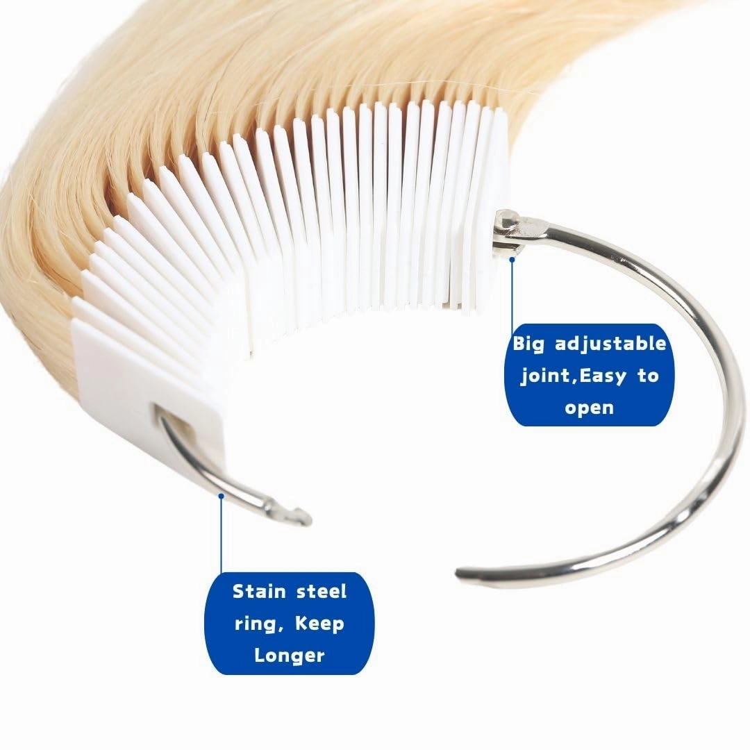 Human Hair Swatches Testing Color Samples for Salon Color Rings, Lightest Blonde 30 Pieces 8 Inch