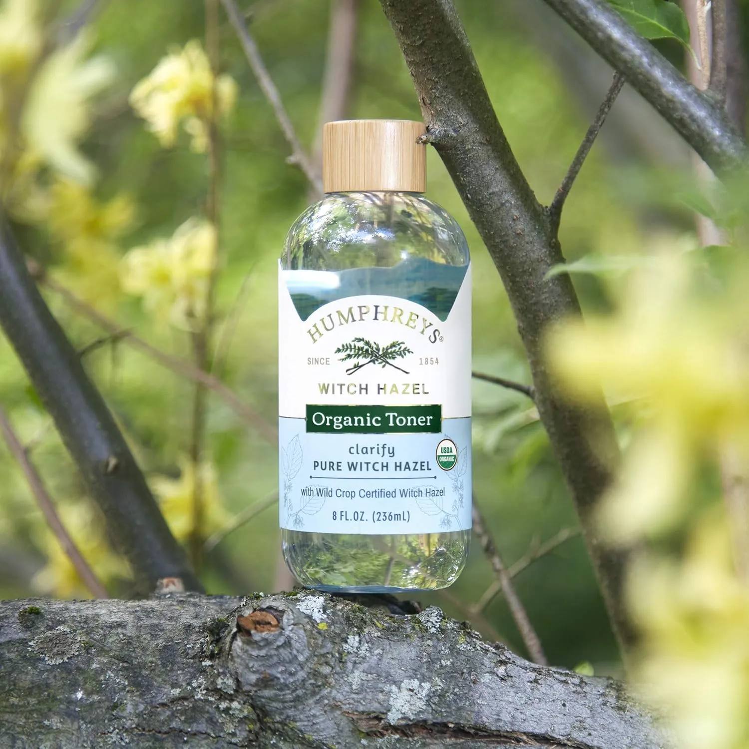Humphreys Witch Hazel Clarifying Toner | Wild Harvested Witch Hazel | USDA Organic | Natural | Hydrating | Clears Pores & Removes Oil | 8 fl oz