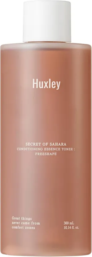 Huxley Conditioning Essence Toner; Free Shape, 10.1 fl oz (300 ml), Cactus Oil, Moisturizing Toner, Calming Skin, Refreshing & Hydrating