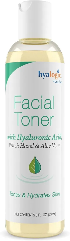 Hyalogic Witch Hazel Toner - Alcohol-Free Facial Toner with Hyaluronic Acid & Aloe Vera - Amazing Face Astringent for All Skin Types - Facial Toner to Boost Brightness & Softness (8 fl oz)
