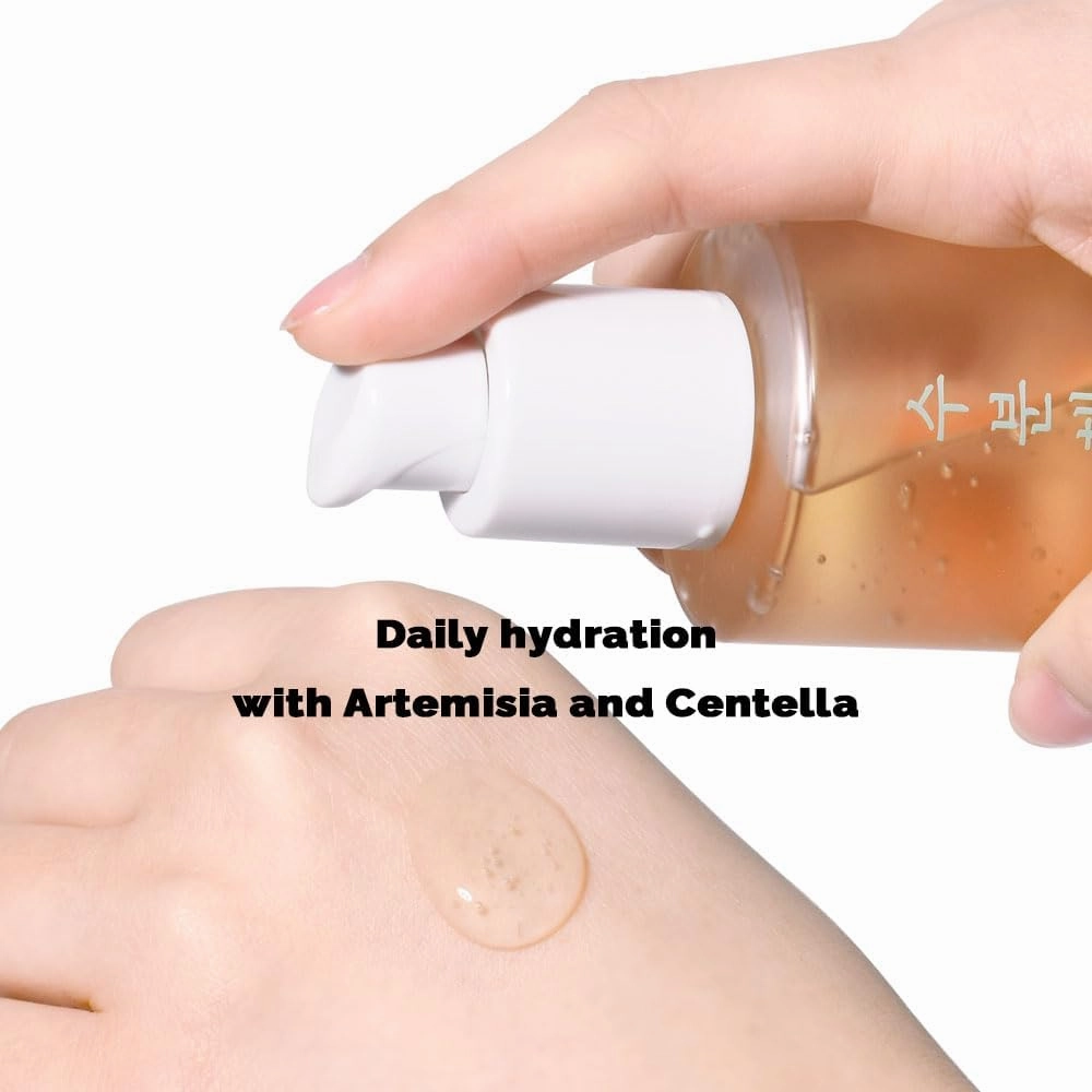 Hydrating Facial Serum with Mugwort & Centella – 4-in-1 Korean Skincare (Toner, Emulsion, Serum, Cream) with Niacinamide for Dry & Sensitive Skin – 5.07 fl oz (Mugwort)
