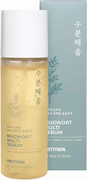 Hydrating Facial Serum with Mugwort & Centella – 4-in-1 Korean Skincare (Toner, Emulsion, Serum, Cream) with Niacinamide for Dry & Sensitive Skin – 5.07 fl oz (Mugwort)