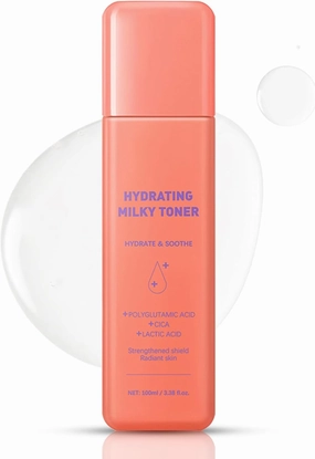 Hydrating Milky Toner for Face - Ultra Hydrating Toner for Face Smooth and Soft Skin, All Day Locks in Moisture, Reduces Red-Ness, Absorbs Quickly Refresh Throughout The Day