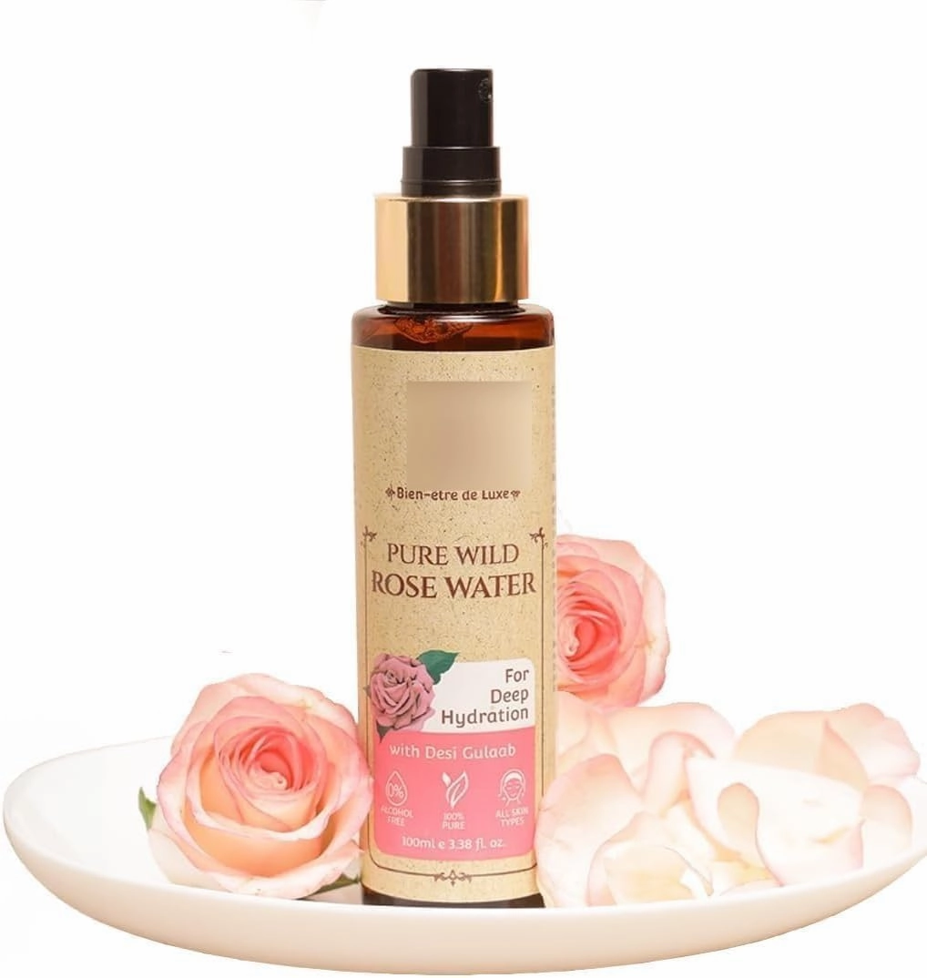 i. Essentials Luxurious Ayurvedic Pure Rose Face Mist, A Toner That's All Rose Oil & Purified Water Perfect for Dry Skin, Enhances Glow, Makeup Remover, 100ml Pure Chemical Free Face Mizzle